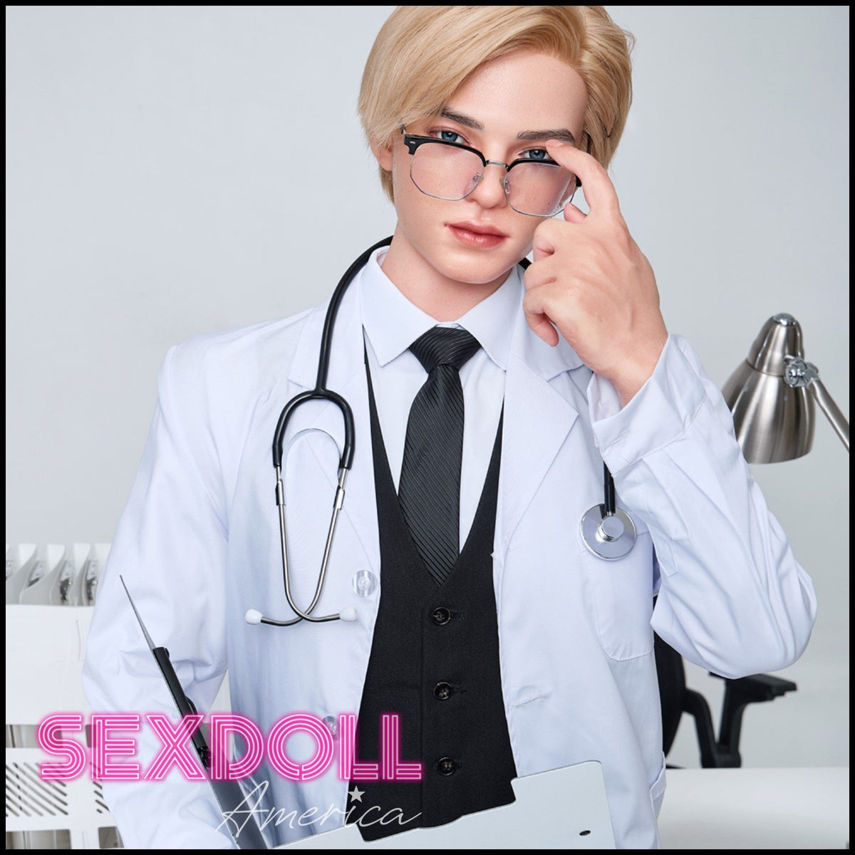 Realistic Sex Doll 170 (5'7") Lucas Blonde (Head #M9) Male - Full Silicone - IRONTECH Dolls by Sex Doll America