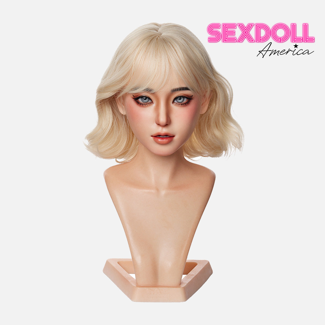 Irontech ROS Max head with upgraded oral structure, lifelike mouth movement, and realistic silicone tongue – available at Sex Doll America
