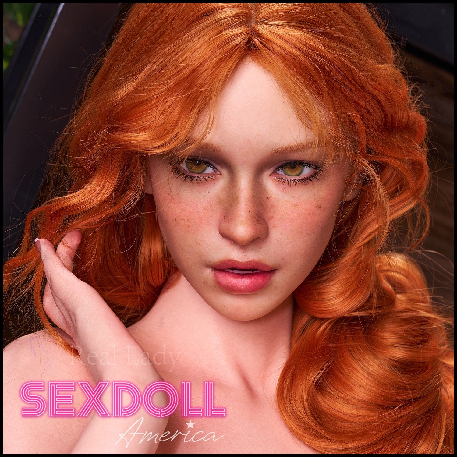 Real Lady Realistic Sex Doll Red Head Curvy Full Body Western American