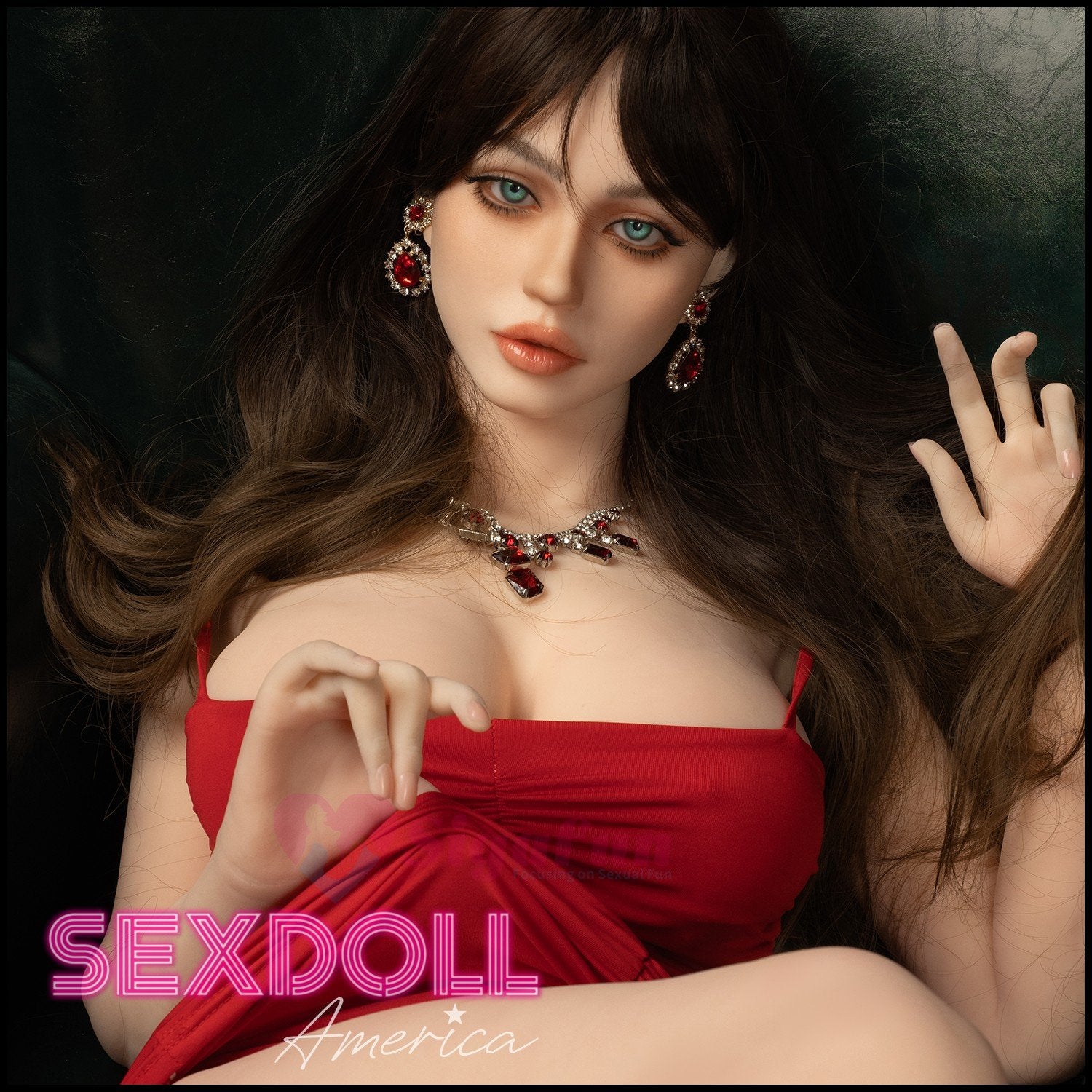 Realistic Sex Doll 159 (5'3") G-Cup Ada Red Dress (Head #SG3) - Sigafun by Sex Doll America