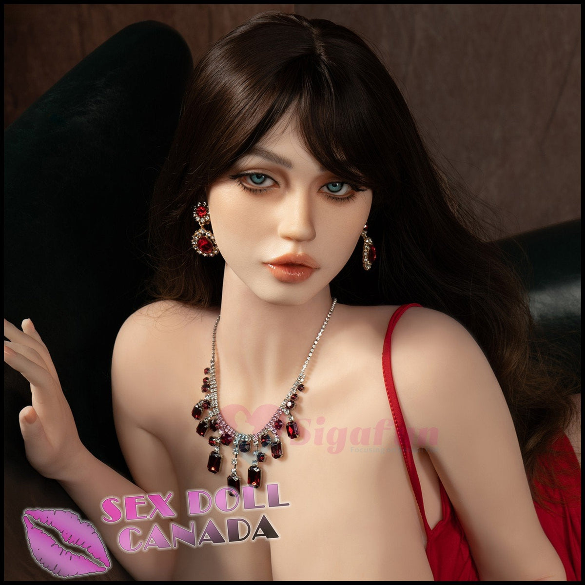 Realistic Sex Doll IN-STOCK - 159 (5'3") G-Cup Ada Red Dress (Head #SG3) (USA) - Sigafun by Sex Doll America