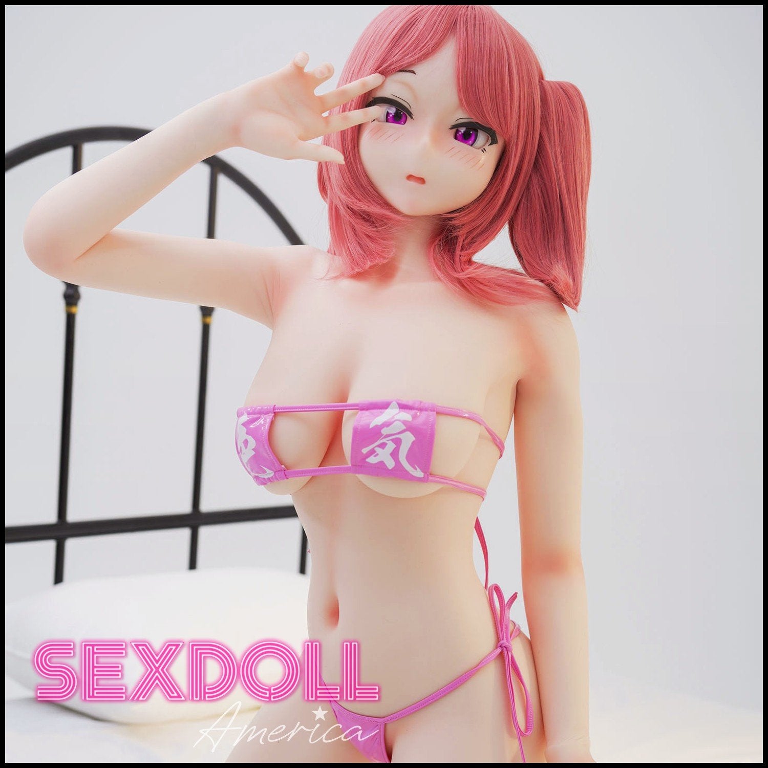 IROKEBIJIN Realistic Sex Doll Pink Purple Hair Cartoon Hentai Anime Blonde Hair
