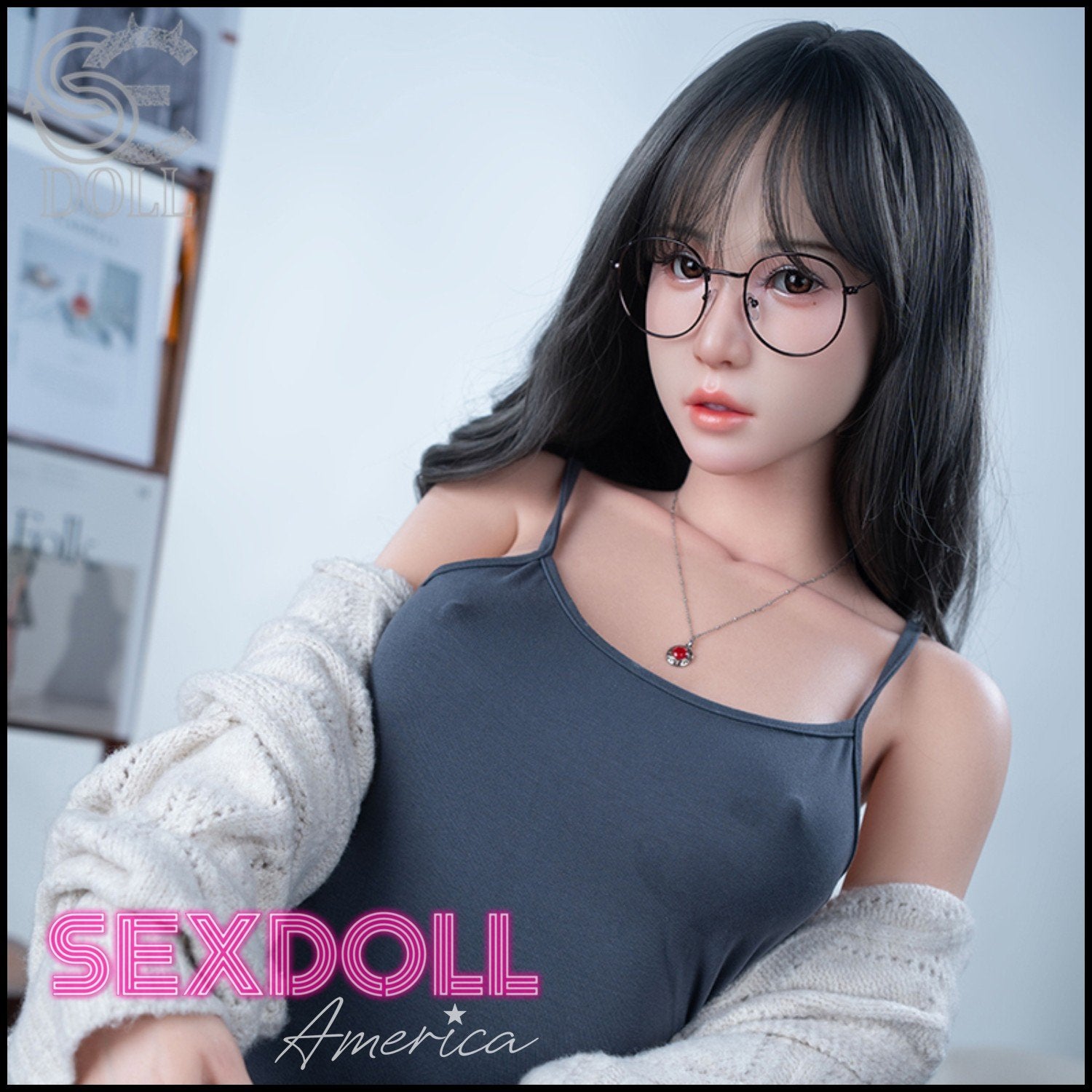 SE Doll Realistic Sex Doll Big Tits Breasts Black Hair Brunette Hair