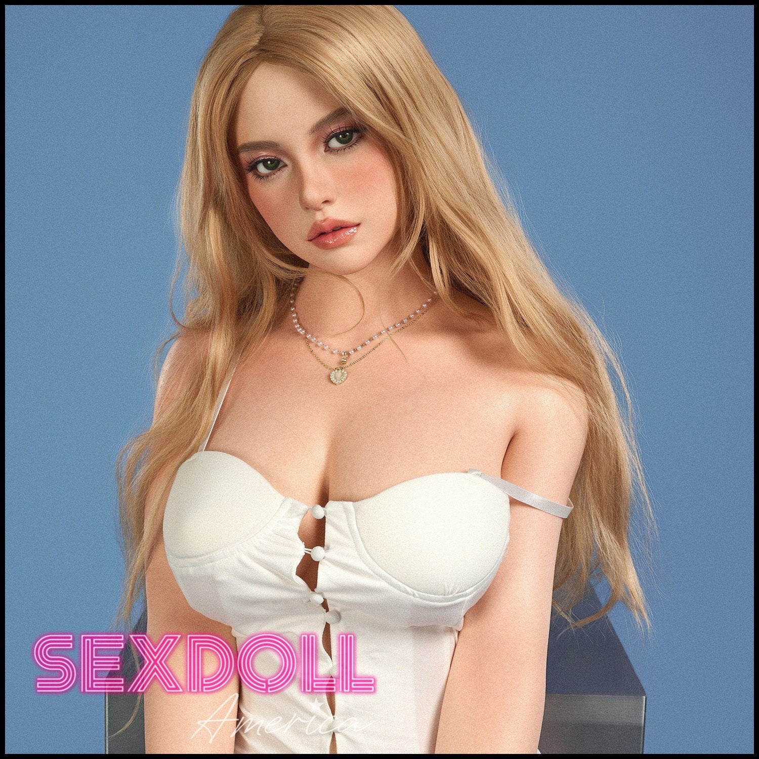 Realistic Sex Doll 164 (5'5") H-Cup Eileen Natural (Head #S40 ROSMAX) Full Silicone - IRONTECH Dolls by Sex Doll America