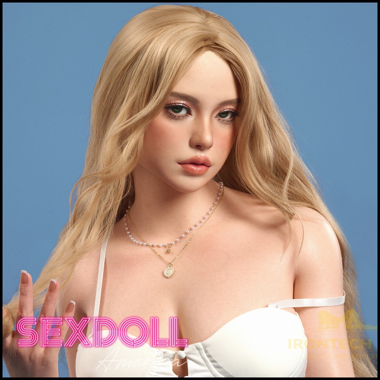 Realistic Sex Doll 164 (5'5") H-Cup Eileen Natural (Head #S40 ROSMAX) Full Silicone - IRONTECH Dolls by Sex Doll America