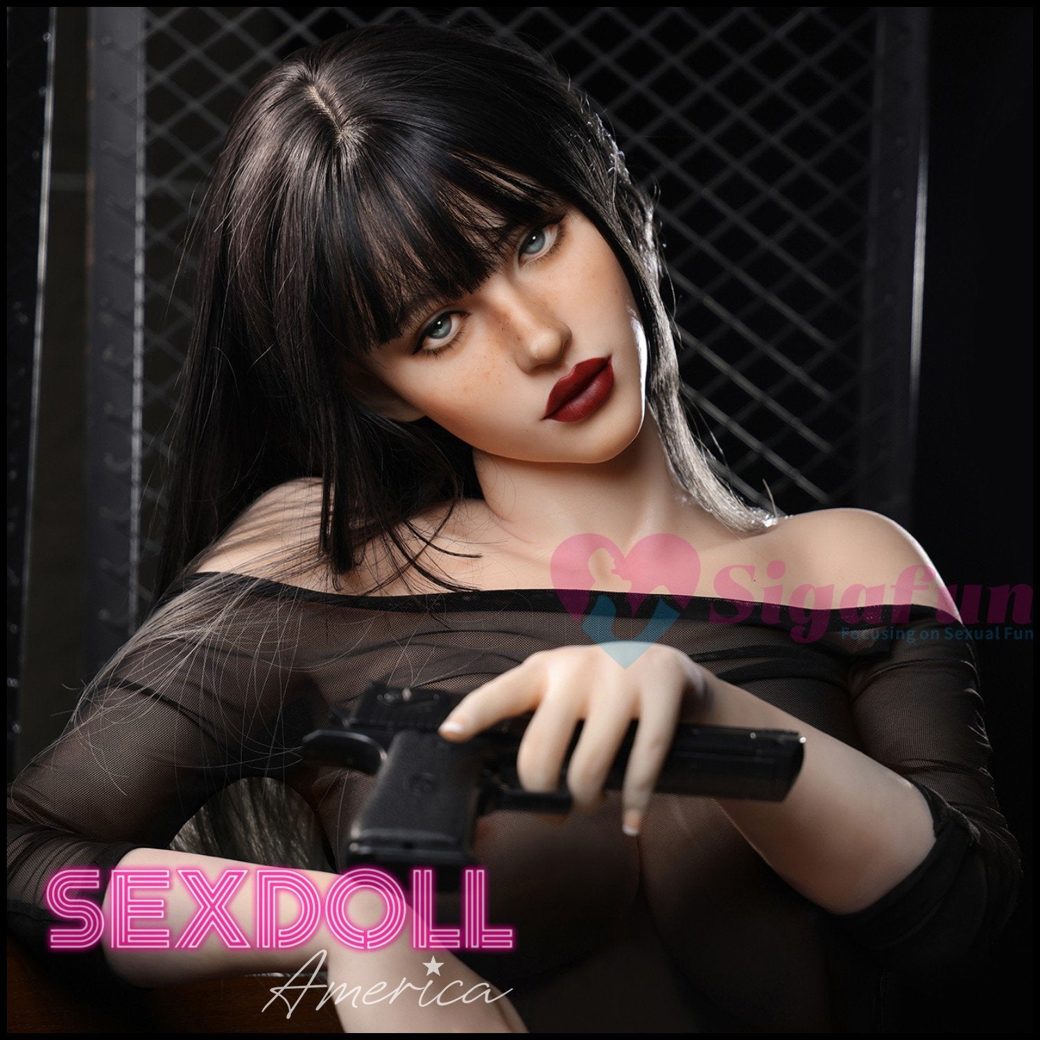 Realistic Sex Doll 164 (5'5") I-Cup Cecily Dark Hair (Head #SG2) - Sigafun by Sex Doll America