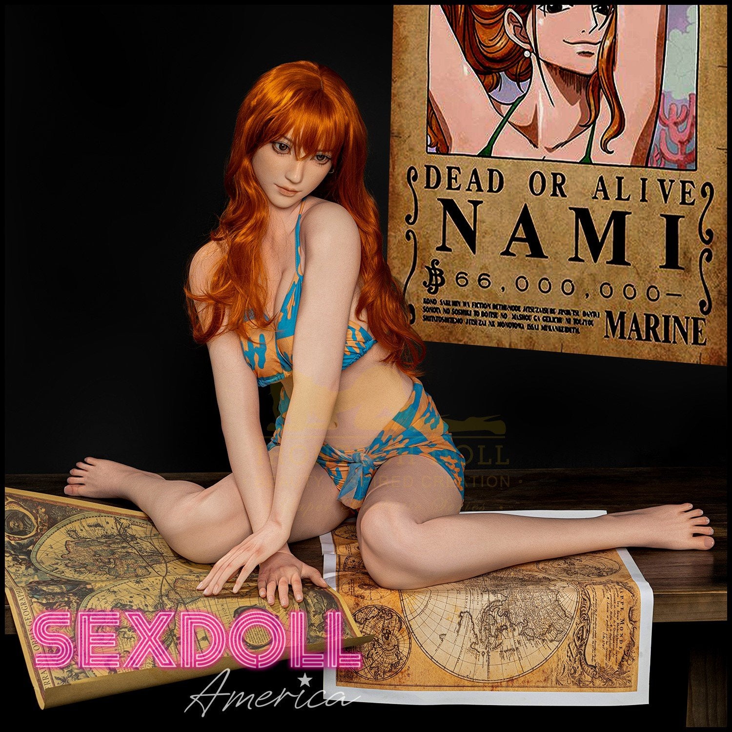 Realistic Sex Doll 166 (5'5") F-Cup Kitty Red Hair (Head #S32) Full Silicone - IRONTECH Dolls by Sex Doll America