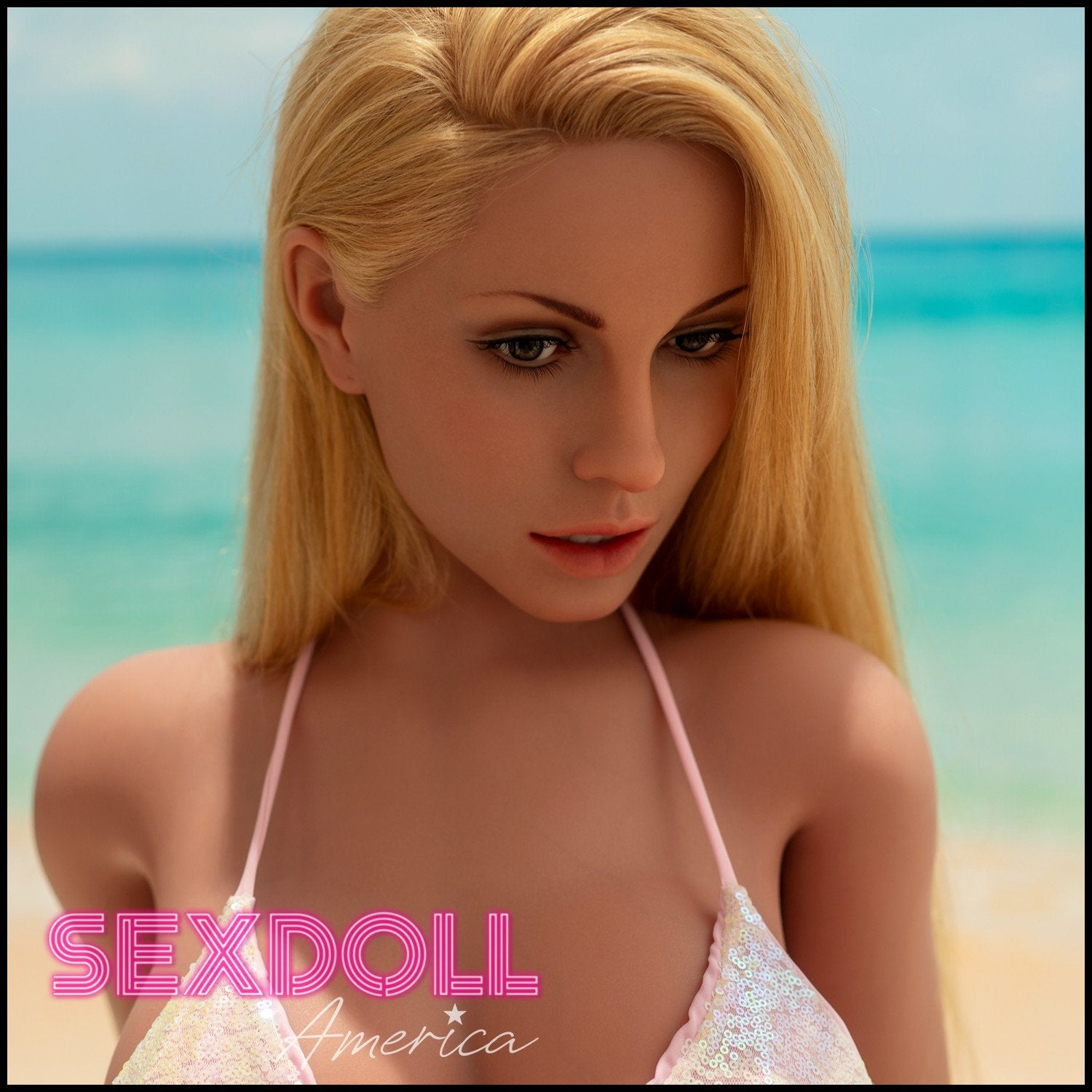 Realistic Sex Doll 166 (5'5") K-Cup Leah Tan (Head #ZXE203) Implanted Hair Full Silicone - Zelex SLE by Sex Doll America