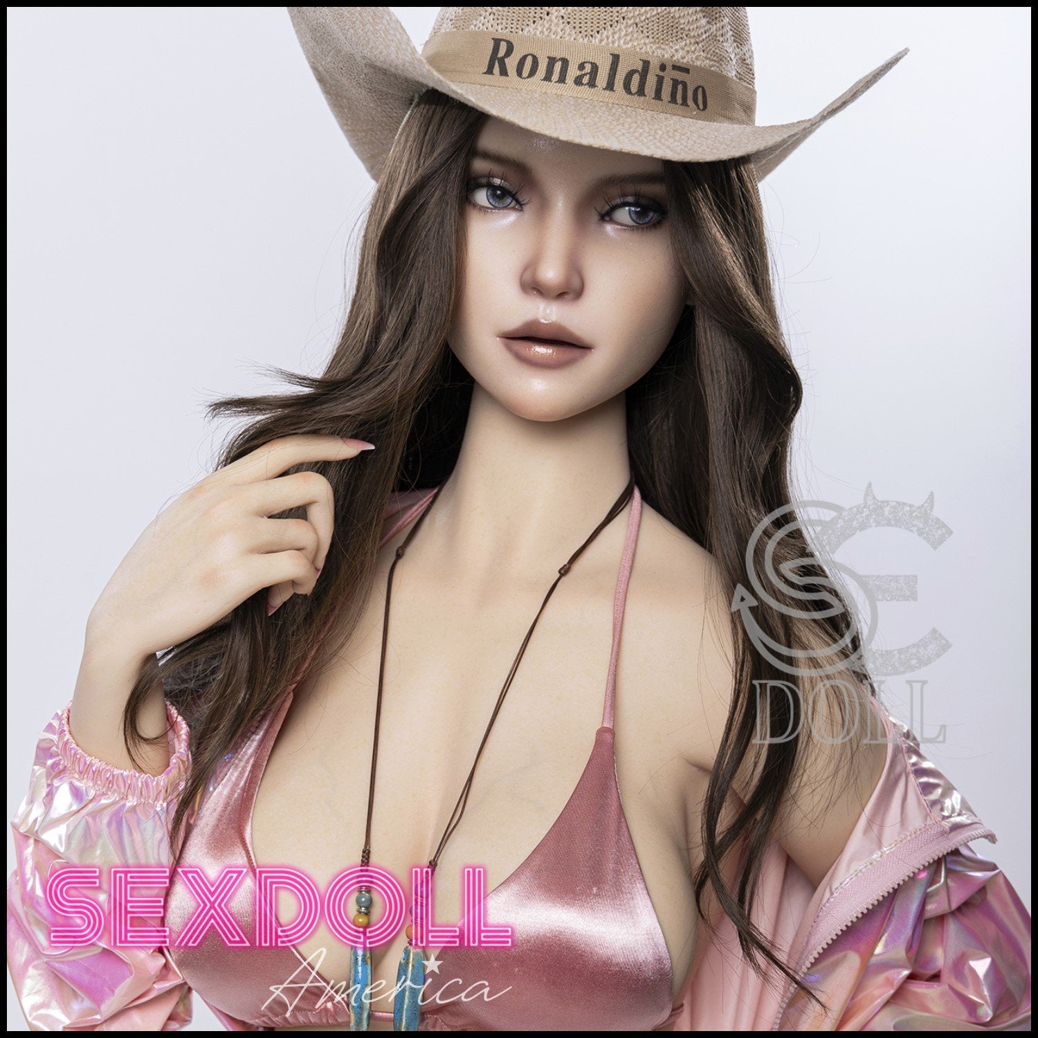 Realistic Sex Doll 167 (5'6") E-Cup Jenny Cowgirl (Head #088SO) Full Silicone - SE Doll by Sex Doll America