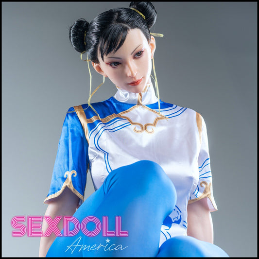 Realistic Sex Doll 169 (5'6") F-Cup Chun Li - Full Silicone - Game Lady by Sex Doll America