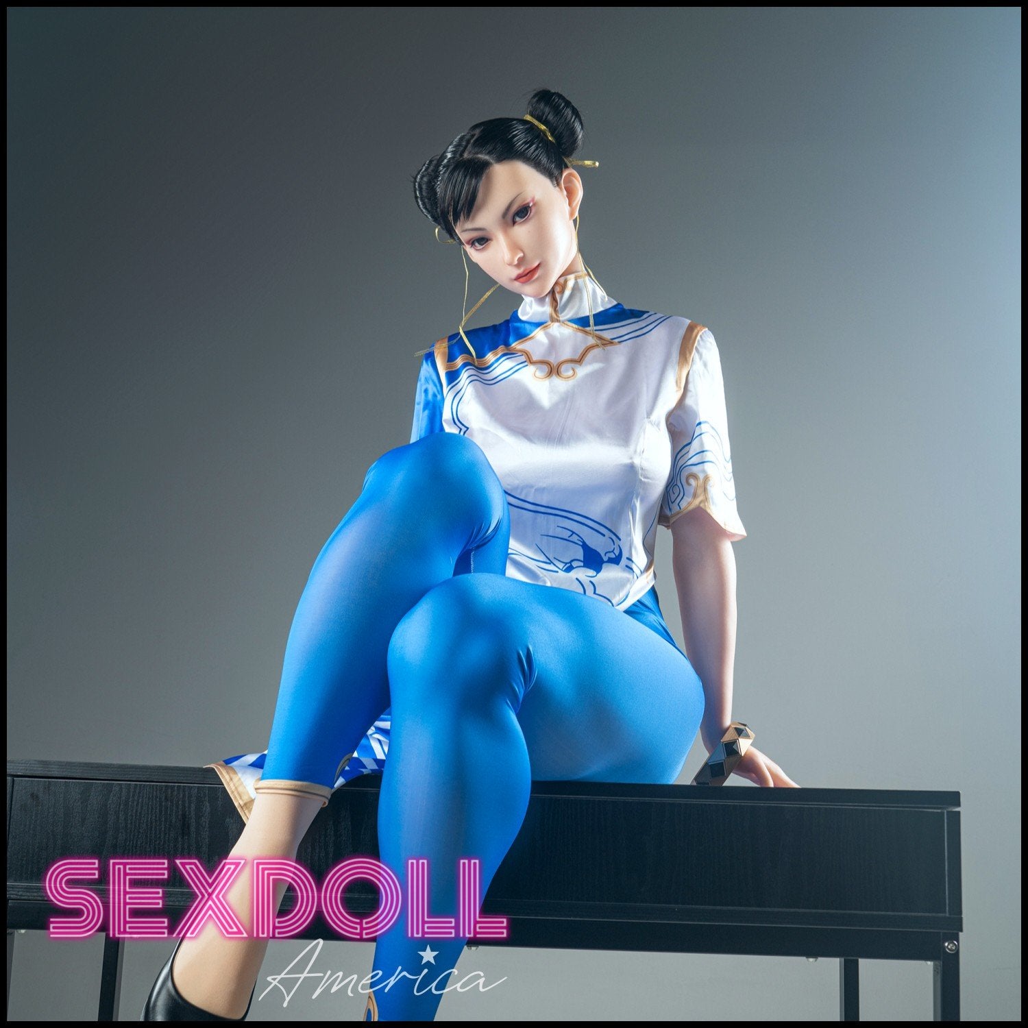 Realistic Sex Doll 169 (5'6") F-Cup Chun Li - Full Silicone - Game Lady by Sex Doll America