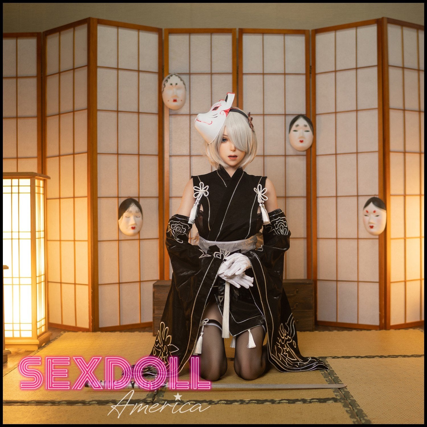 Realistic Sex Doll 171 (5'7") G-Cup Combat Lady Movable Jaw - Full Silicone - Game Lady by Sex Doll America