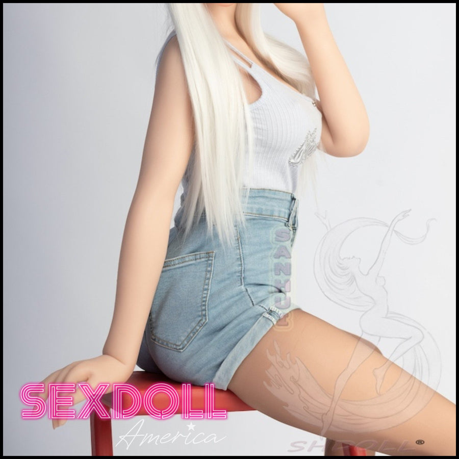 Realistic Sex Doll 145 (4'9") D-Cup Anna Blonde (Head #145-4) Full Silicone - Sanhui Dolls by Sex Doll America