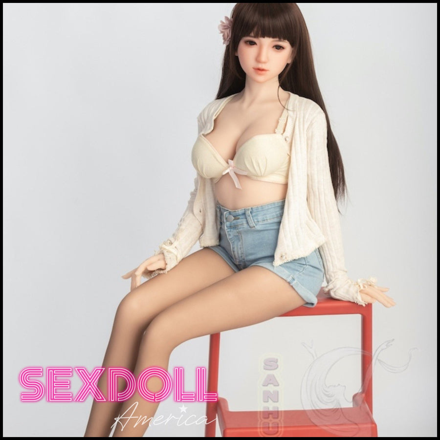 Realistic Sex Doll 145 (4'9") D-Cup Anna Brunette (Head #145-4) Full Silicone - Sanhui Dolls by Sex Doll America