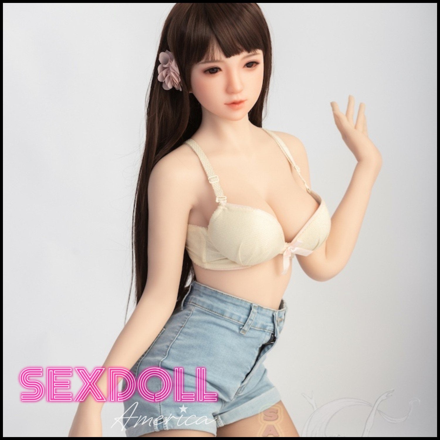 Realistic Sex Doll 145 (4'9") D-Cup Anna Brunette (Head #145-4) Full Silicone - Sanhui Dolls by Sex Doll America