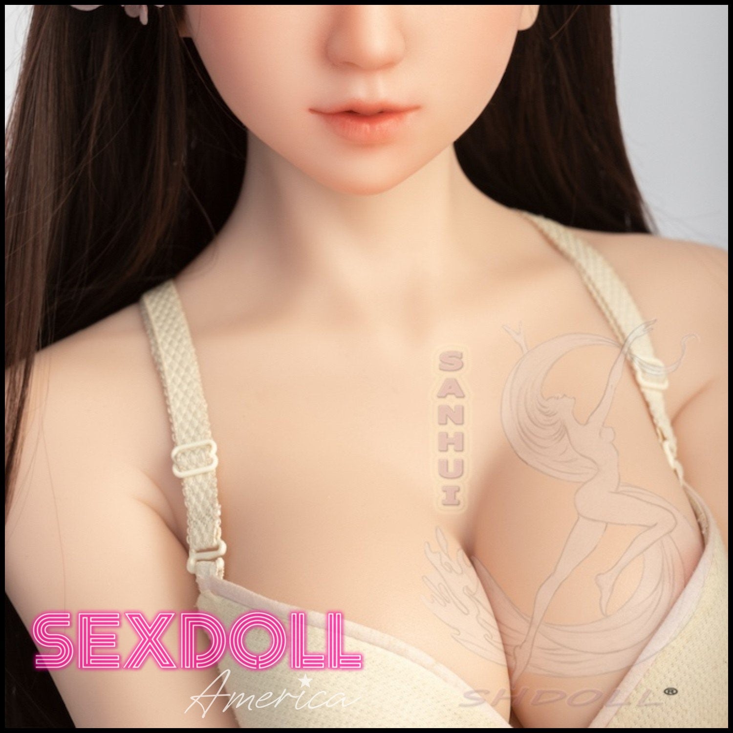 Realistic Sex Doll 145 (4'9") D-Cup Anna Brunette (Head #145-4) Full Silicone - Sanhui Dolls by Sex Doll America