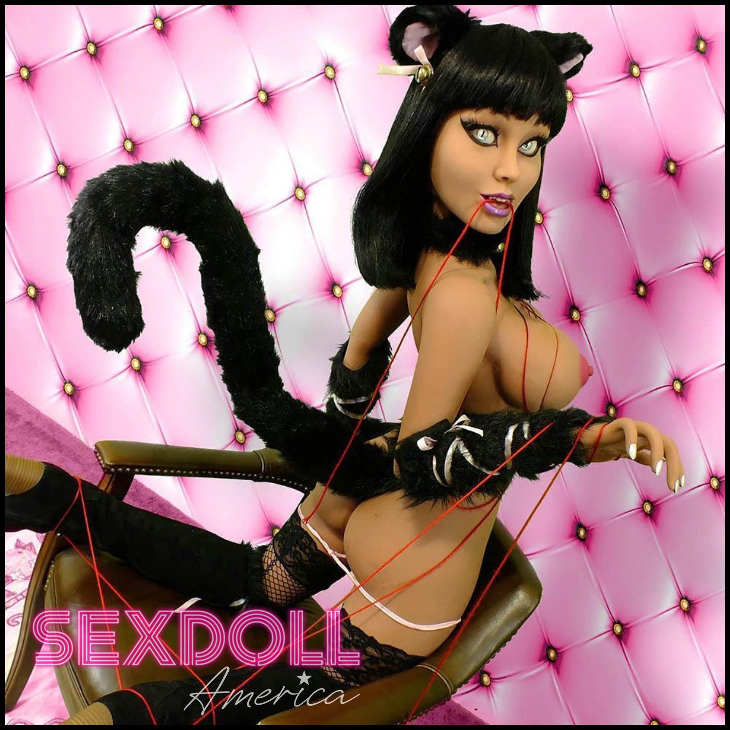 Realistic Sex Doll 148 (4'10") D-Cup Allura Vampire Cat Curvy - YL Doll by Sex Doll America