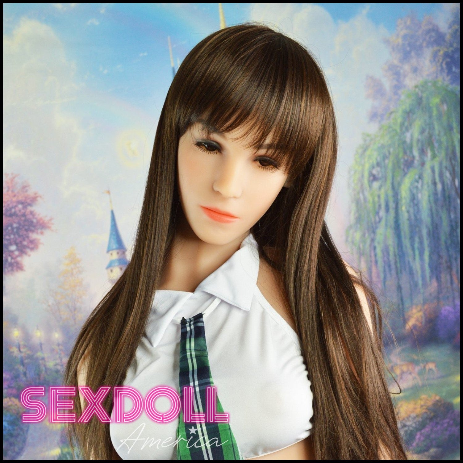 Realistic Sex Doll 151 (4'11") D-Cup Leslie Brunette - YL Doll by Sex Doll America