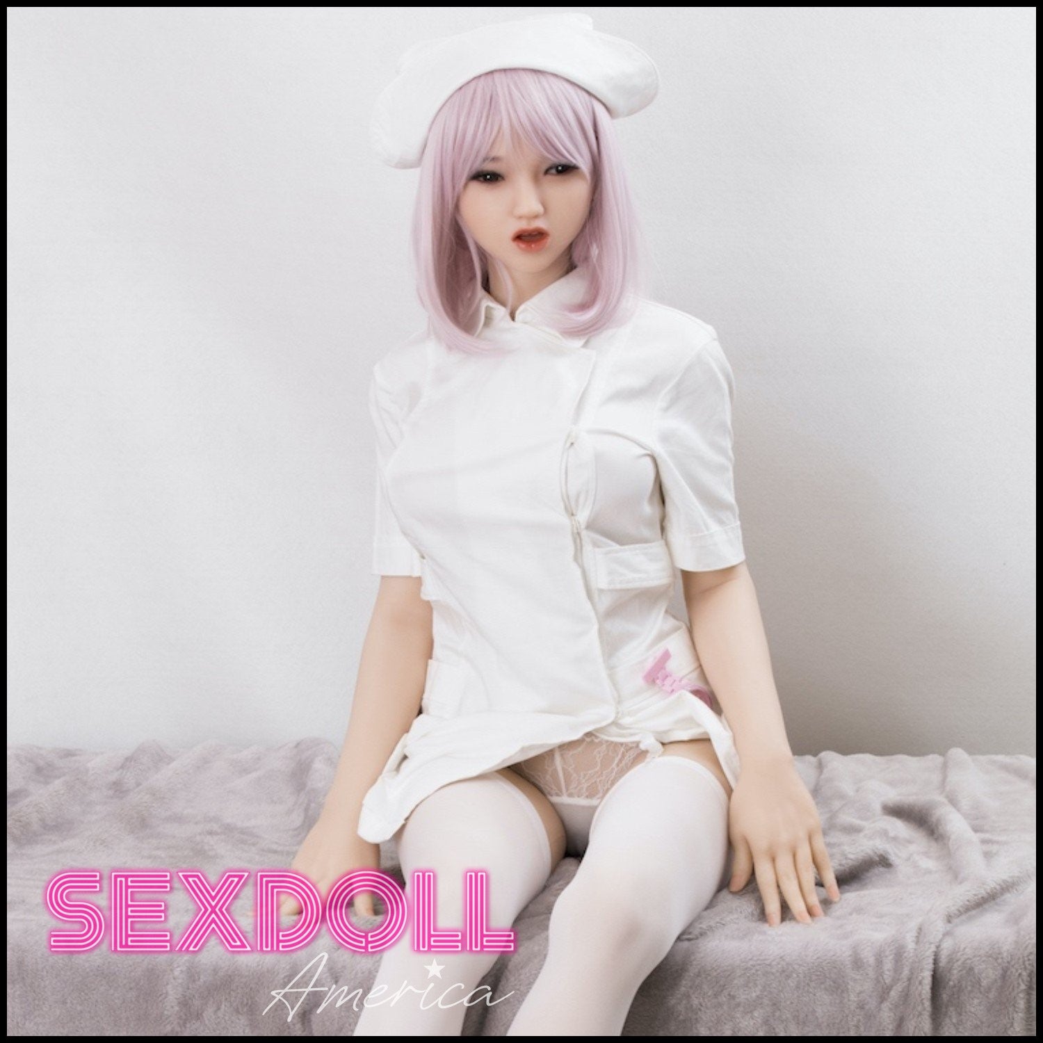 Realistic Sex Doll 156 (5'1") D-Cup Nixie Pink Nurse (Head #145-6) Full Silicone - Sanhui Dolls by Sex Doll America