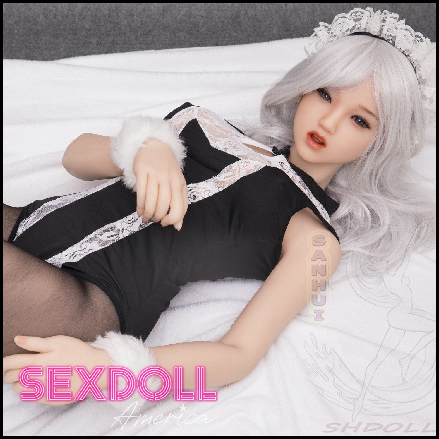 Realistic Sex Doll 156 (5'1") D-Cup Nixie Silver Maid (Head #145-6) Full Silicone - Sanhui Dolls by Sex Doll America