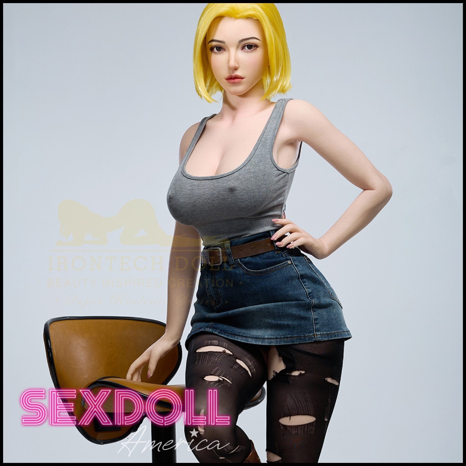 Realistic Sex Doll 159 (5'3") I-Cup Joline (Head #S41) Full Silicone - IRONTECH Dolls by Sex Doll America