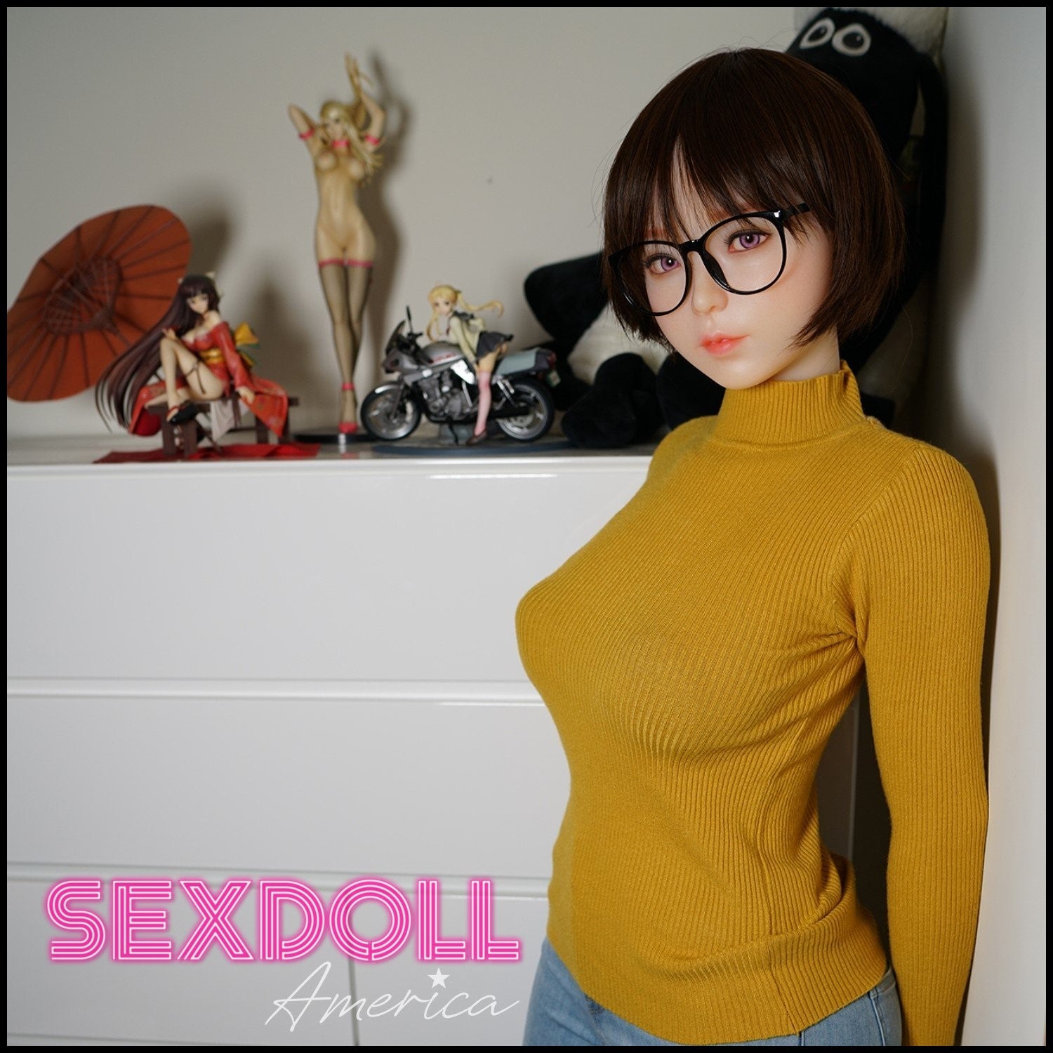 Realistic Sex Doll 160 (5'3") G-Cup Akira Brunette - Full Silicone - Piper Doll by Sex Doll America