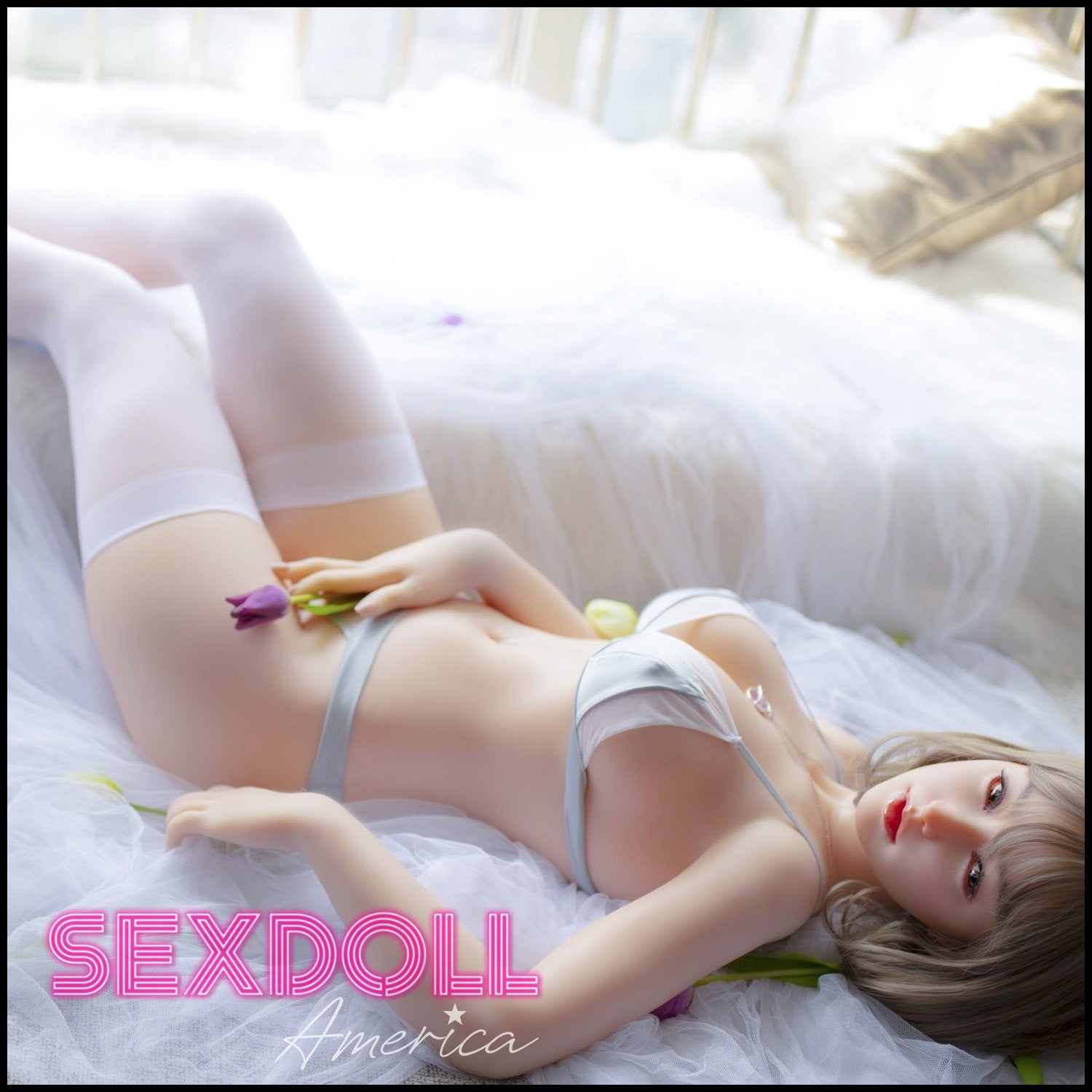 Realistic Sex Doll 160 (5'3") E-Cup Lin Jiujiu Blonde RS (Head #S40) Full Silicone - Sino-Doll by Sex Doll America