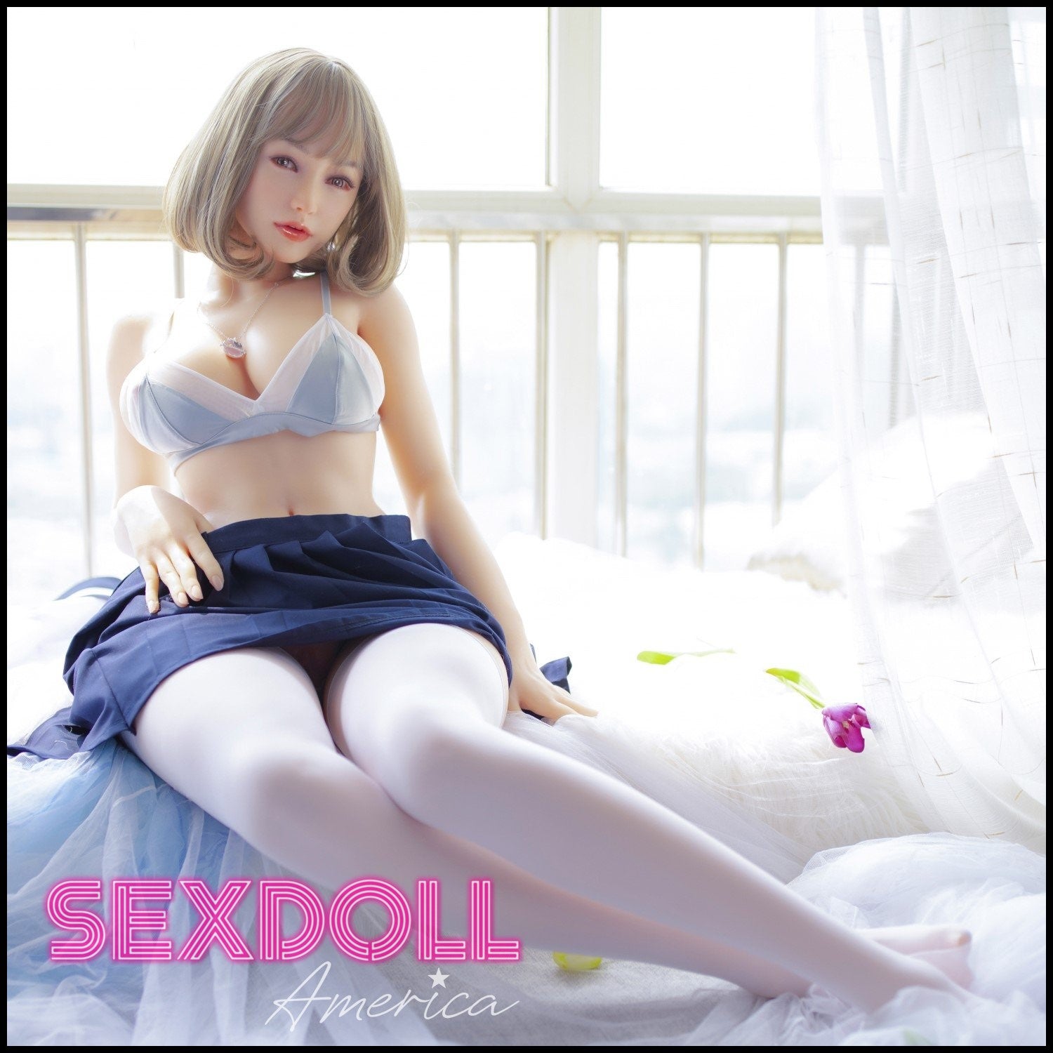 Realistic Sex Doll 160 (5'3") E-Cup Lin Jiujiu Blonde RS (Head #S40) Full Silicone - Sino-Doll by Sex Doll America
