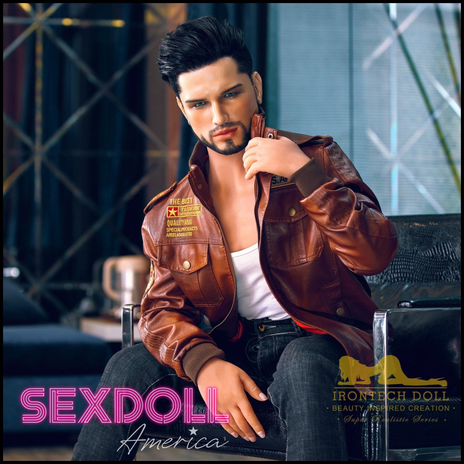 Realistic Sex Doll 162 (5'4") Kevin Tanned (Silicone Head) Male - IRONTECH Dolls by Sex Doll America