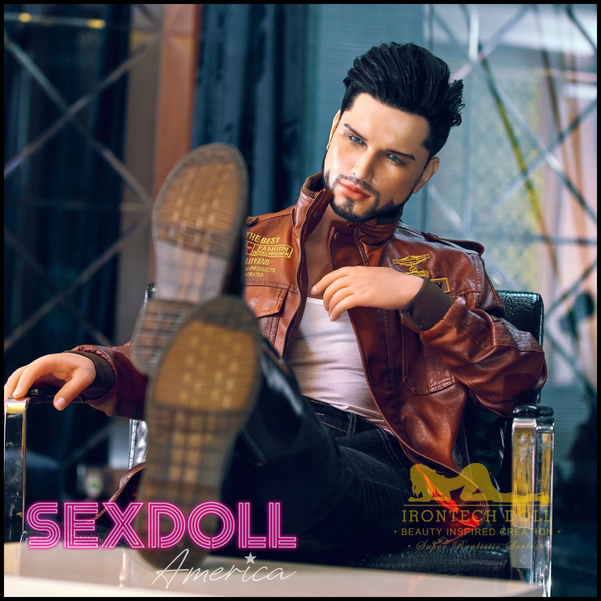 Realistic Sex Doll 162 (5'4") Kevin Tanned (Silicone Head) Male - IRONTECH Dolls by Sex Doll America