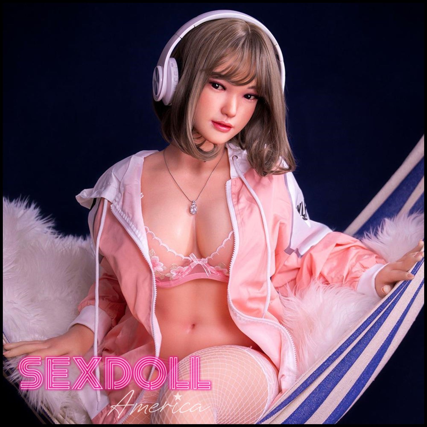 Realistic Sex Doll 162 (5'4") E-Cup Lin Chacha Pink Lingerie RS (Head #S35) Full Silicone - Sino-Doll by Sex Doll America