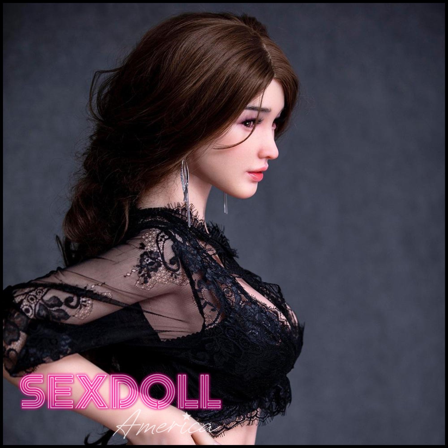 Realistic Sex Doll 162 (5'4") E-Cup Lin Yanyan Black lingerie RS (Head #S33) Full Silicone - Sino-Doll by Sex Doll America