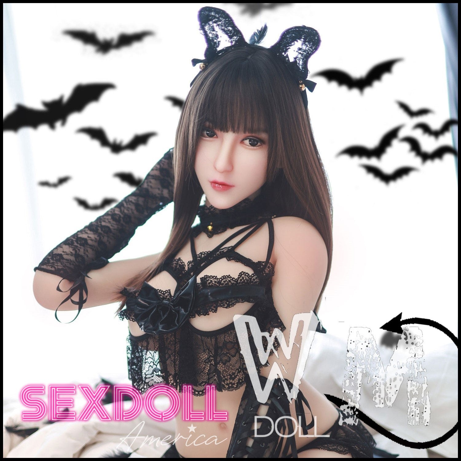 Realistic Sex Doll 164 (5'5") D-Cup Clarina Brunette Cat Girl (Head #390) - WM Doll by Sex Doll America