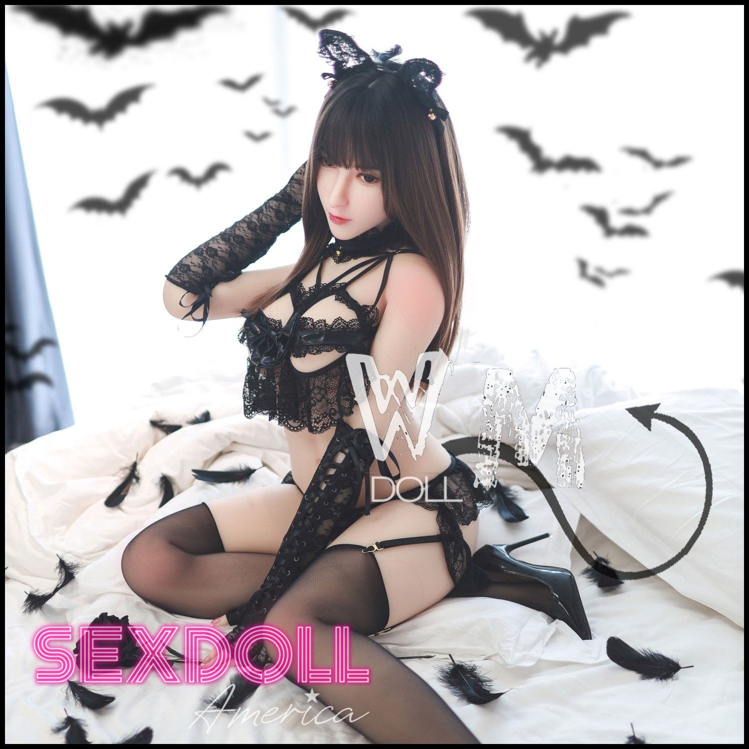 Realistic Sex Doll 164 (5'5") D-Cup Clarina Brunette Cat Girl (Head #390) - WM Doll by Sex Doll America