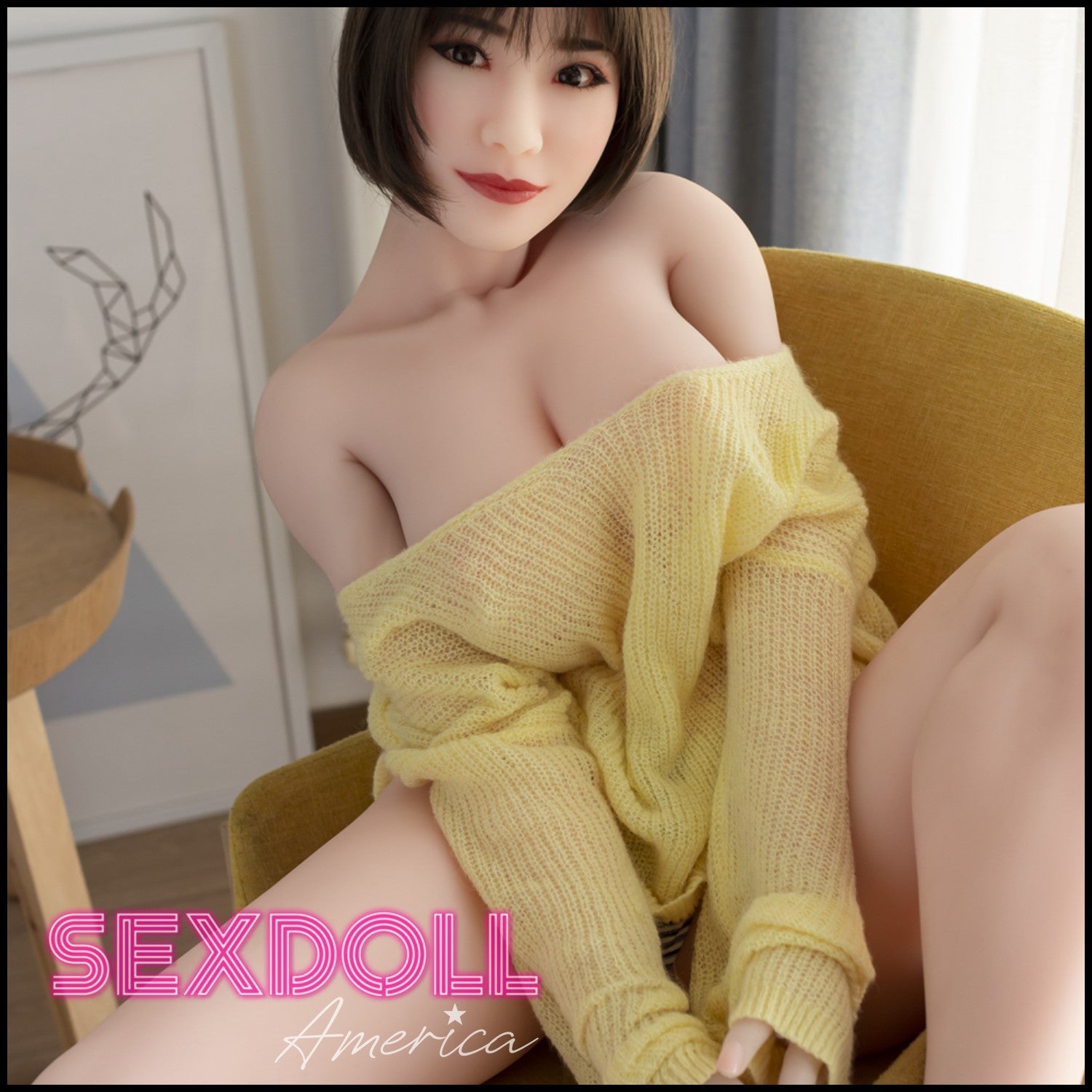 Realistic Sex Doll 165 (5'5") D-Cup Amber Yellow Top (Head #38) - HR Doll by Sex Doll America
