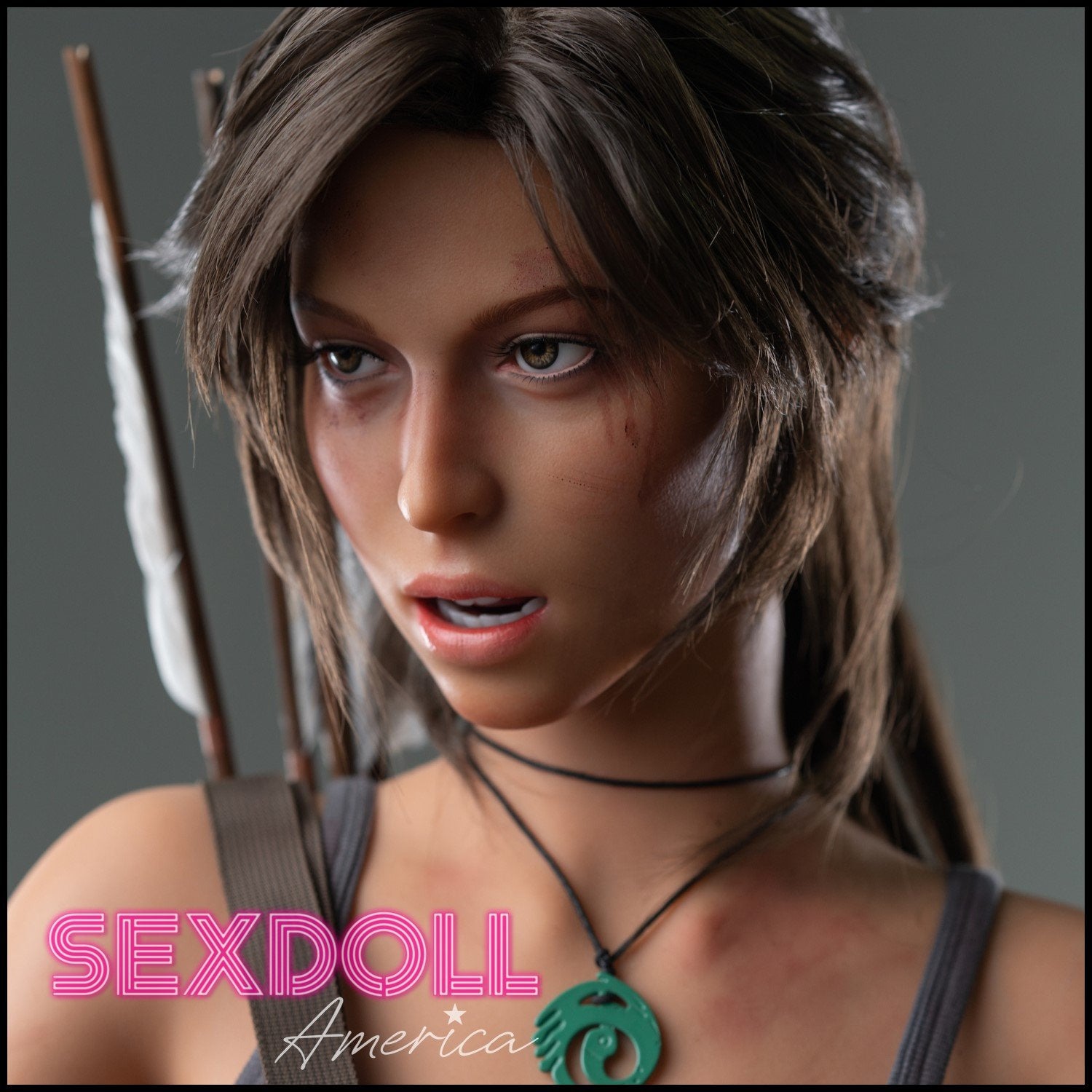 Realistic Sex Doll 166 (5'5") G-Cup Adventure Lady Dark Tan - Full Silicone - Game Lady by Sex Doll America