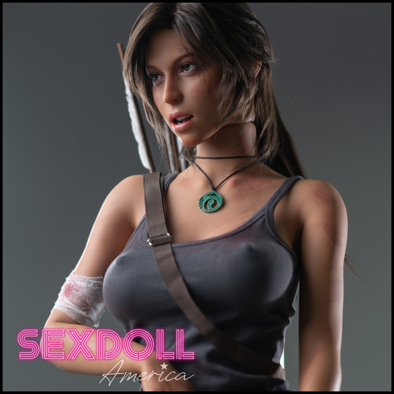 Realistic Sex Doll 166 (5'5") G-Cup Adventure Lady Dark Tan - Full Silicone - Game Lady by Sex Doll America