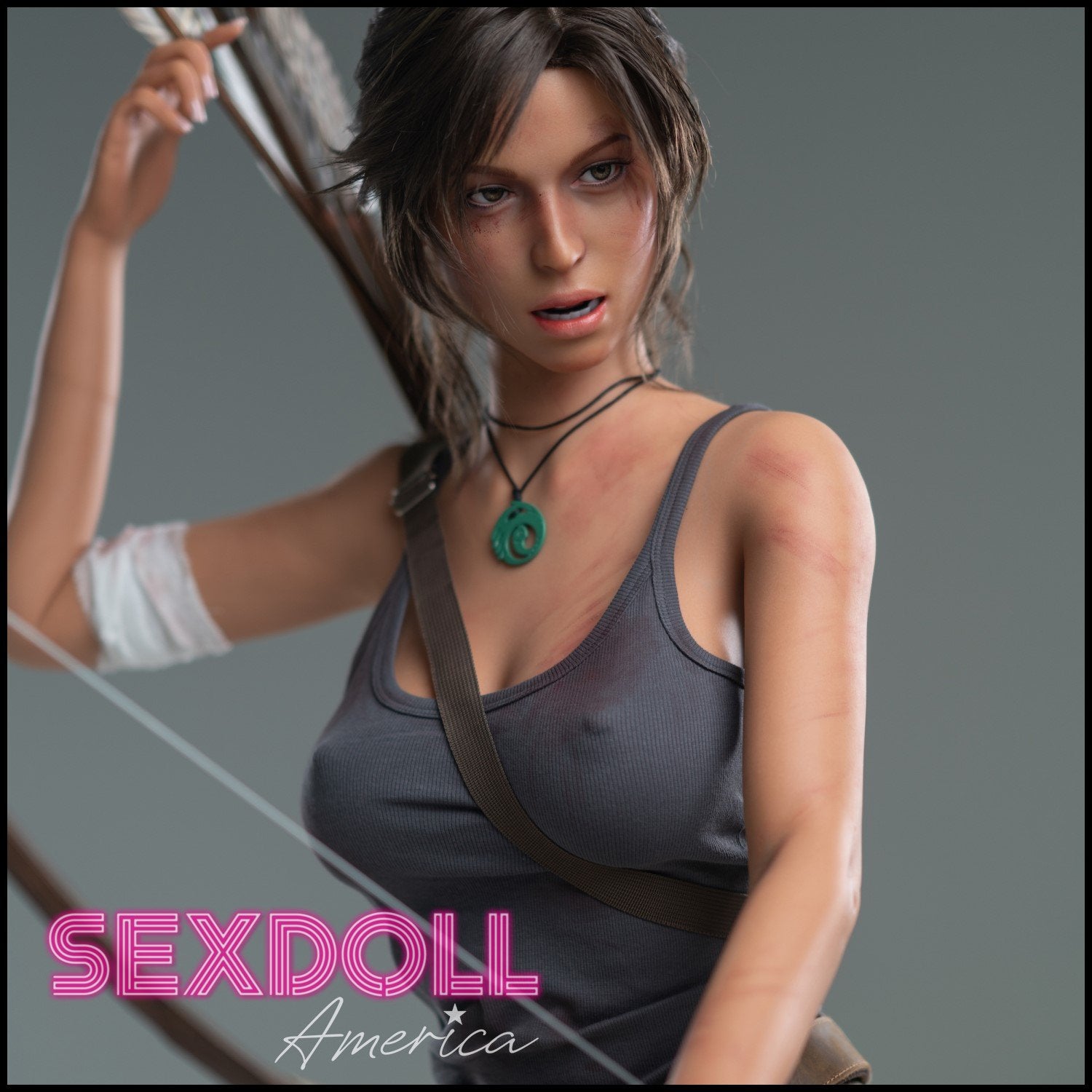 Realistic Sex Doll 166 (5'5") G-Cup Adventure Lady Dark Tan - Full Silicone - Game Lady by Sex Doll America