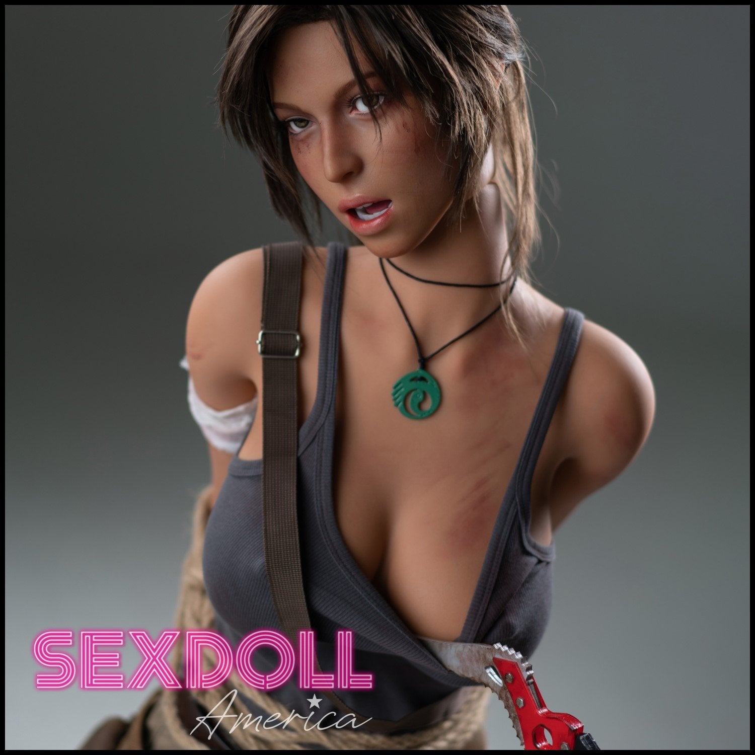 Realistic Sex Doll 166 (5'5") G-Cup Adventure Lady Dark Tan - Full Silicone - Game Lady by Sex Doll America
