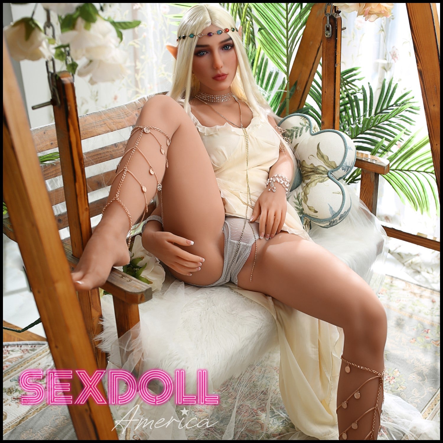 Realistic Sex Doll 166 (5'5") G-Cup Scarlet Blonde Elf - IRONTECH Dolls by Sex Doll America