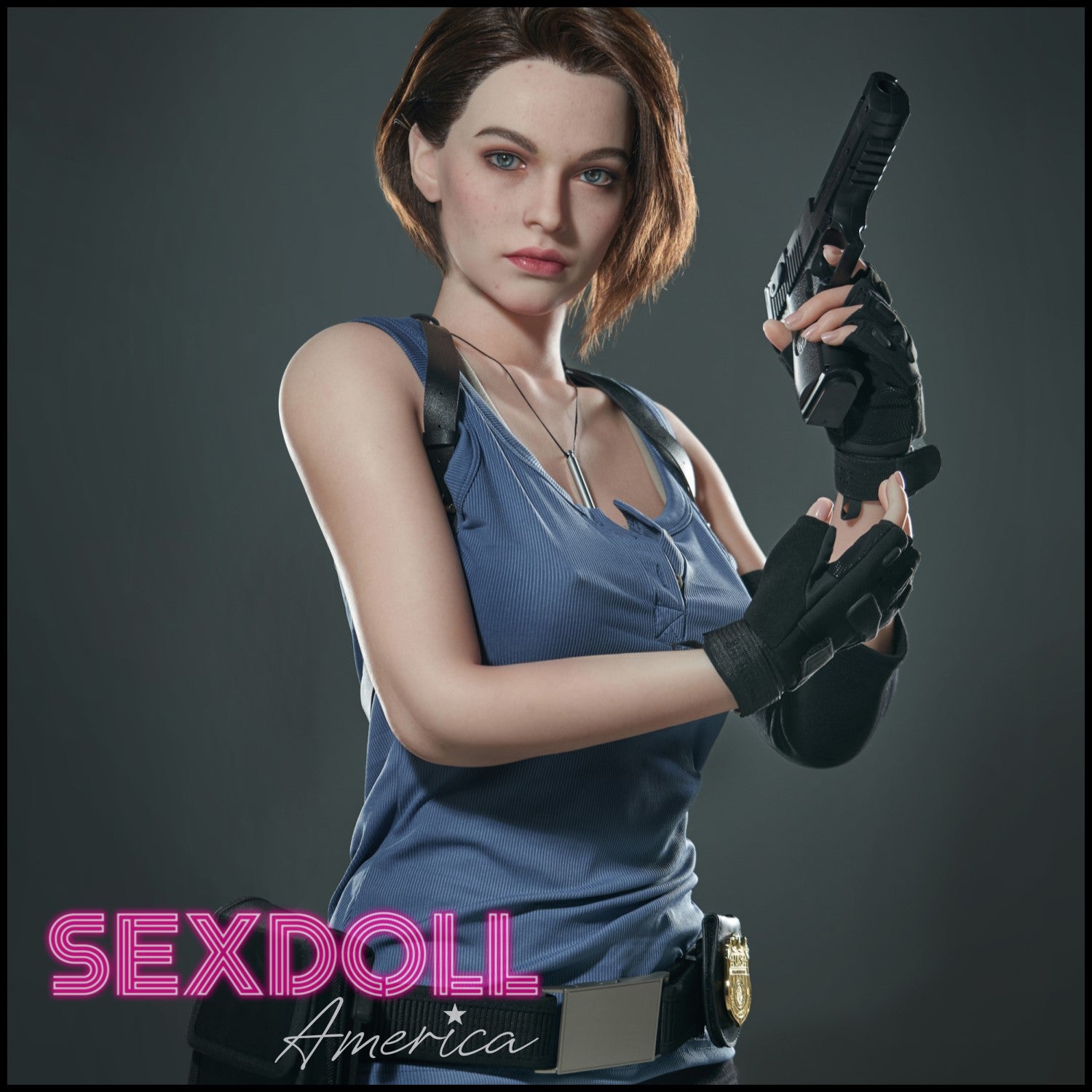 Realistic Sex Doll 168 (5'6") D-Cup Special Agent Lady - Full Silicone - Game Lady by Sex Doll America