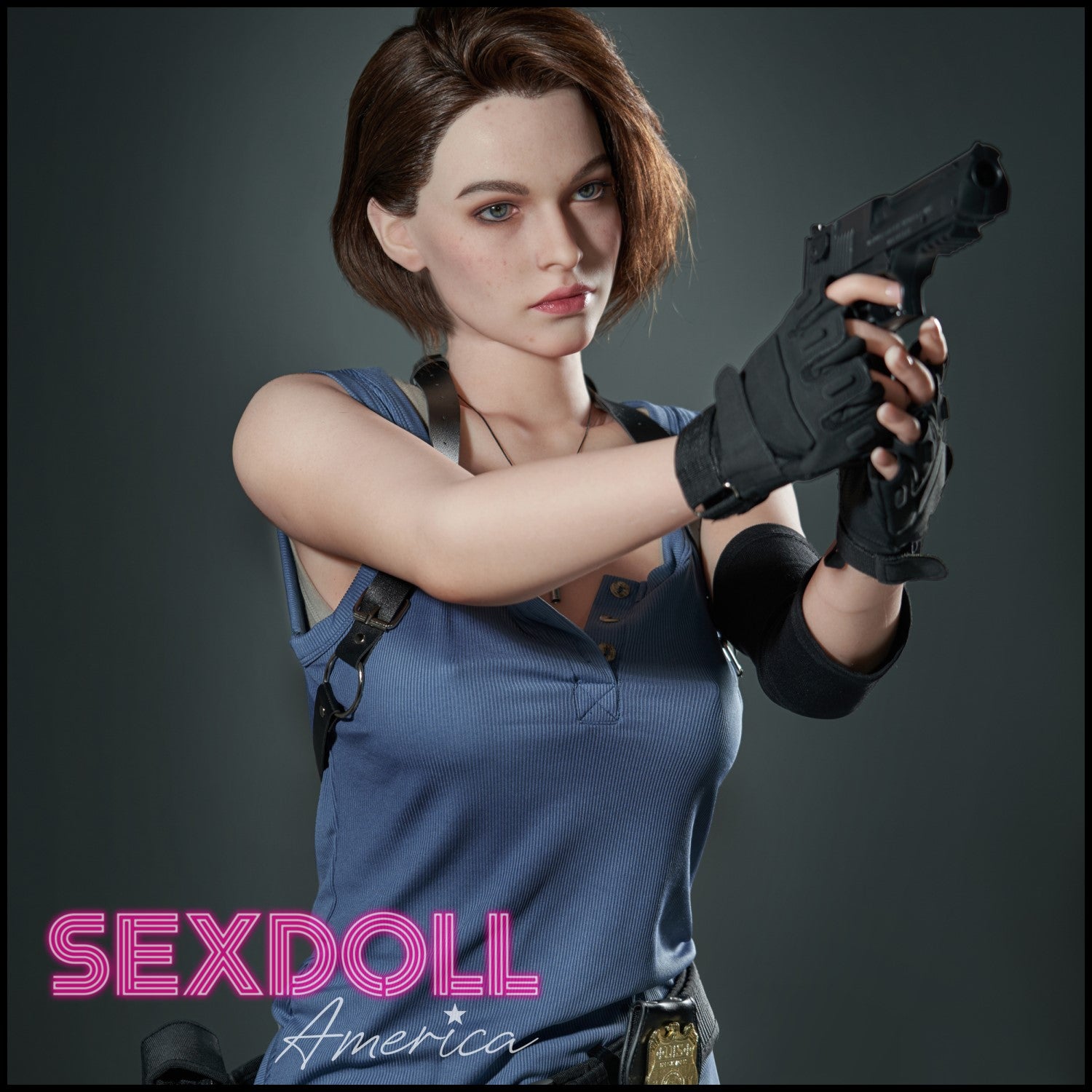 Realistic Sex Doll 168 (5'6") D-Cup Special Agent Lady - Full Silicone - Game Lady by Sex Doll America