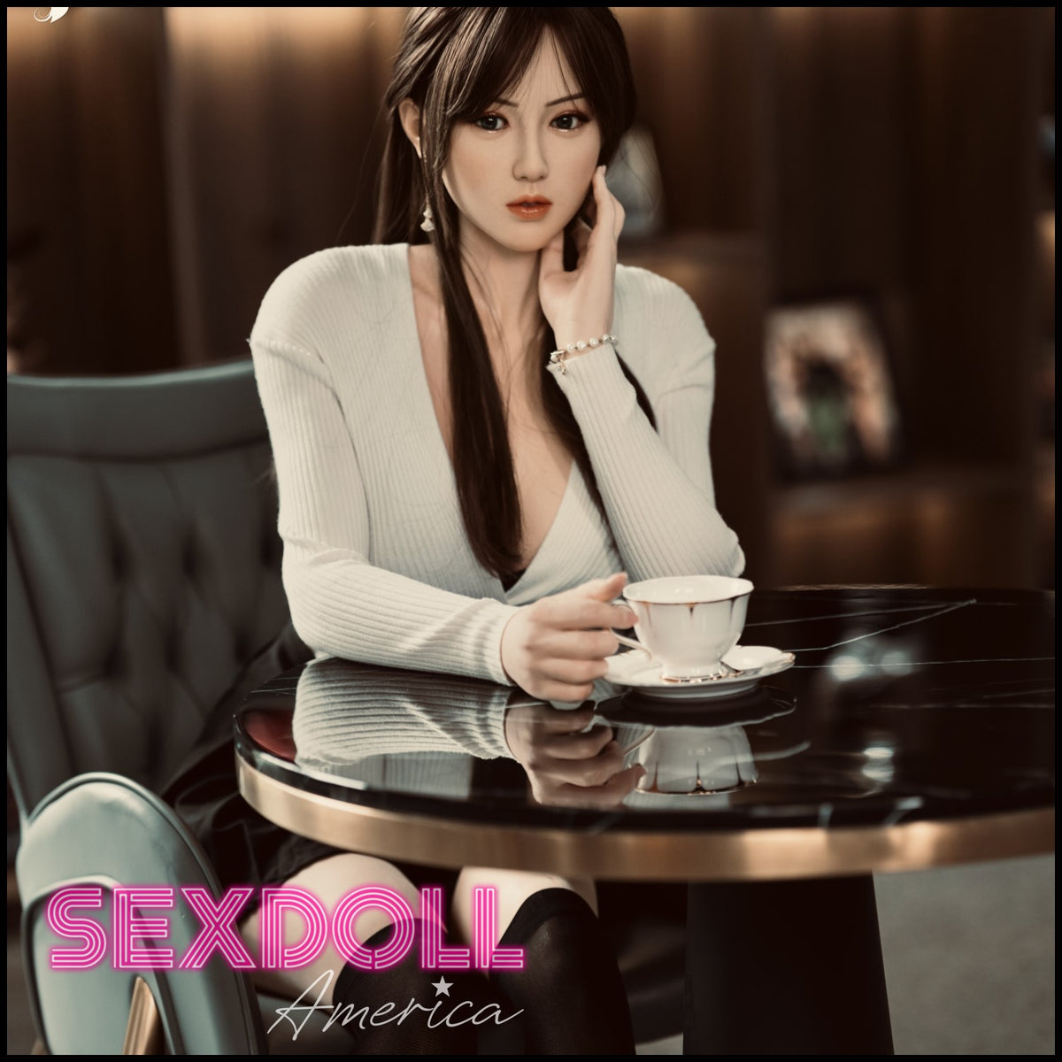 Realistic Sex Doll 168 (5'6") I-Cup Leyla Model 19R Deluxe - Full Silicone - Gynoid Tech by Sex Doll America