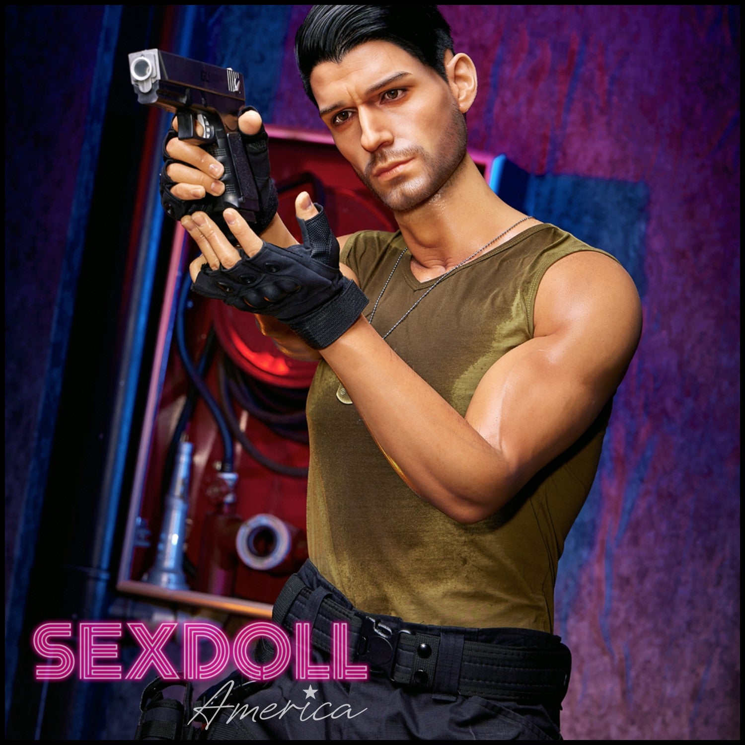 Realistic Sex Doll 176 (5'9") Thomas Black Hair (Head #M5) Male - Full Silicone - IRONTECH Dolls by Sex Doll America