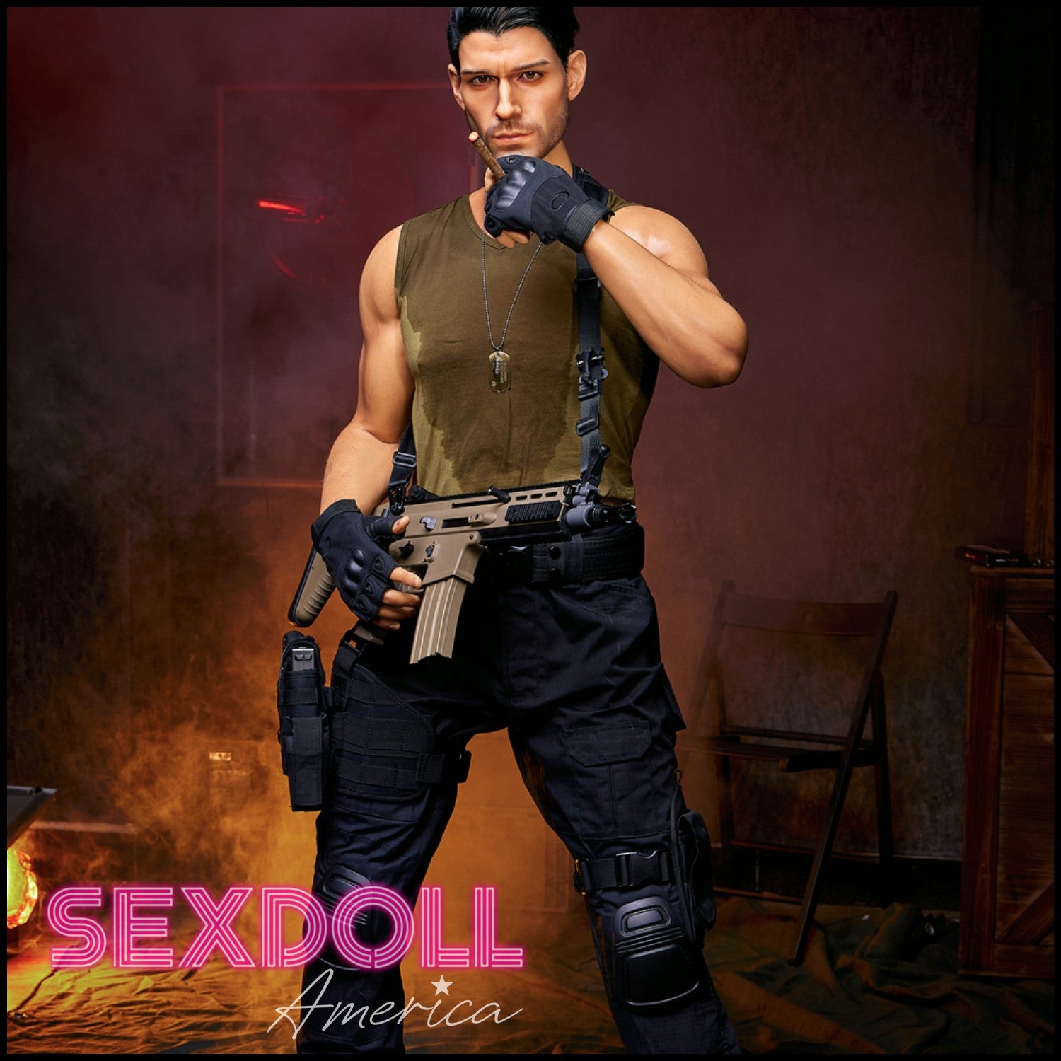 Realistic Sex Doll 176 (5'9") Thomas Black Hair (Head #M5) Male - Full Silicone - IRONTECH Dolls by Sex Doll America