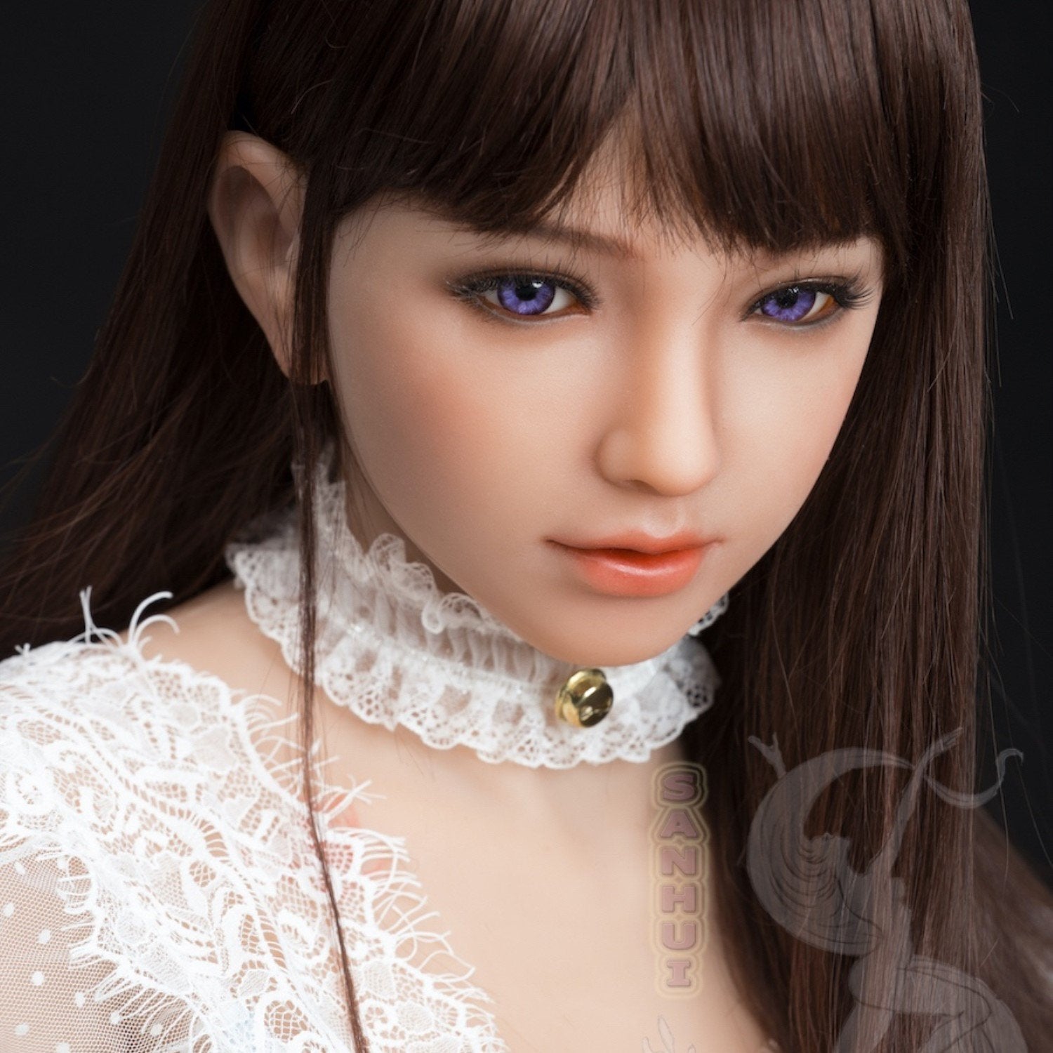 Realistic Sex Doll 160 (5'3") D-Cup Maria Brunette (Head #8) Seamless Neck Full Silicone - Sanhui Dolls by Sex Doll America