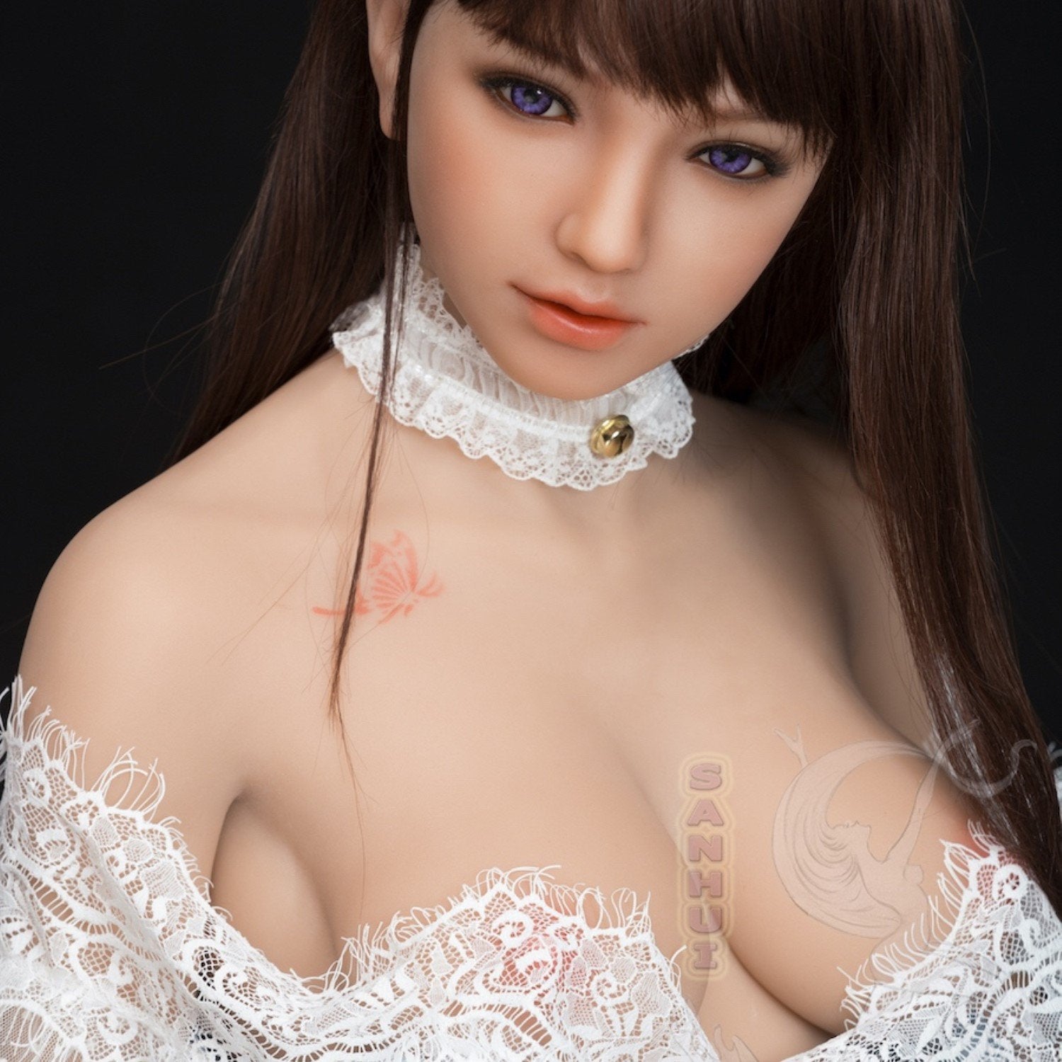 Realistic Sex Doll 160 (5'3") D-Cup Maria Brunette (Head #8) Seamless Neck Full Silicone - Sanhui Dolls by Sex Doll America
